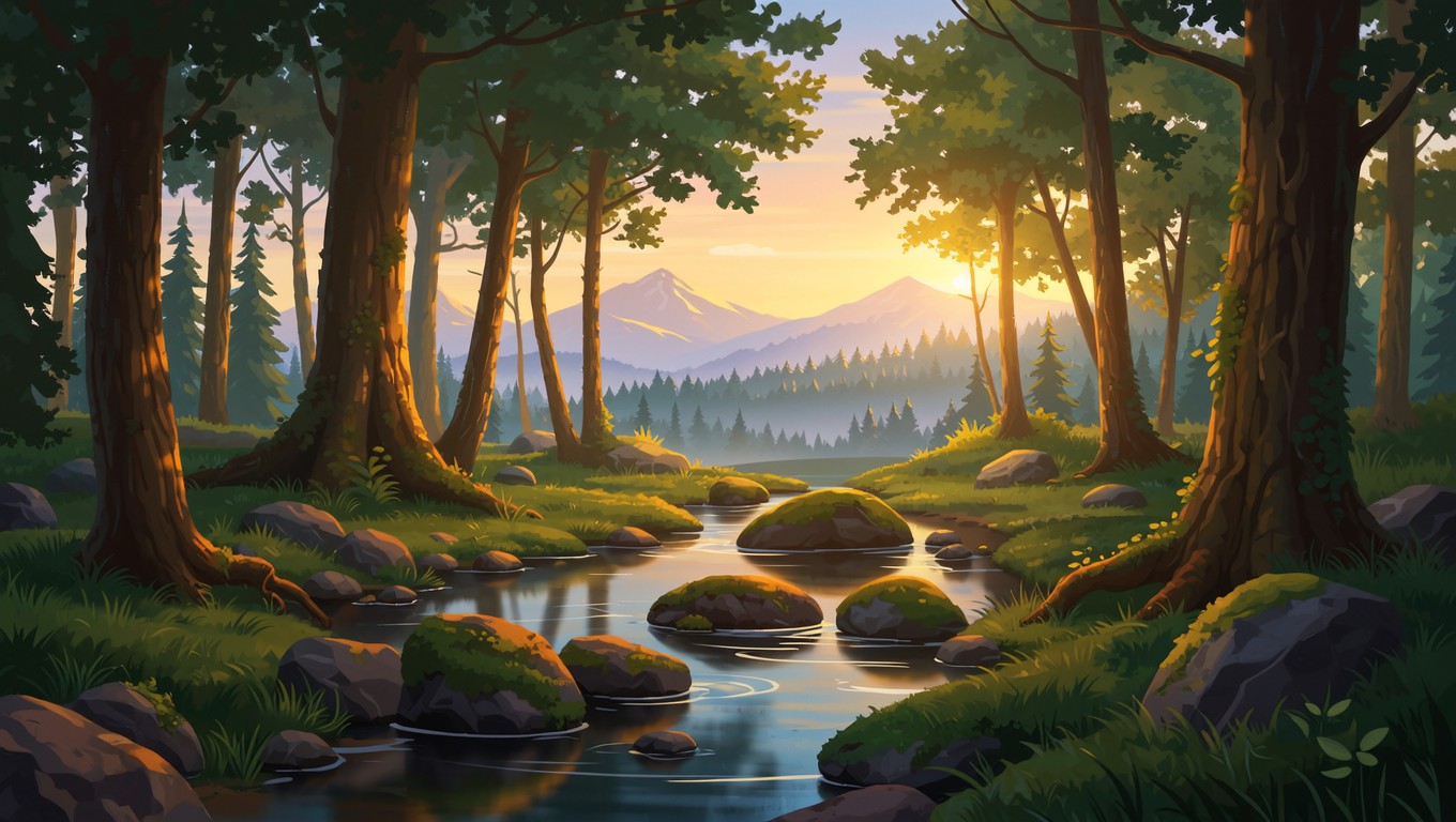 Free Tranquil Forest Stream Photo - Forest, Stream, Sunlight | Download ...