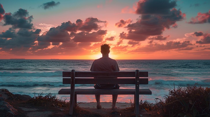 Solitude Setting Bench Free Sunset Solitude Moment Image - Sunset, Solitude, Ocean | Download ...