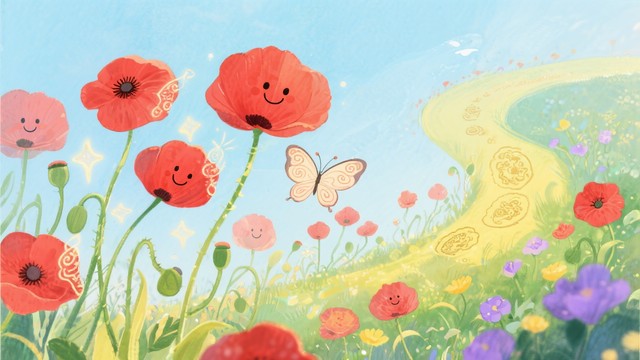 Free Dancing Among Poppies Image - Poppies, Silhouettes, Magical ...