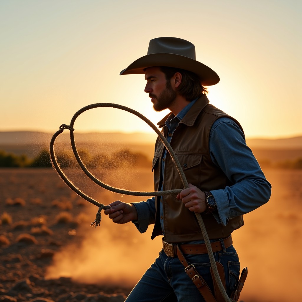 Free Dusk Lasso Master Image - Cowboy, Lasso, Rope | Download at StockCake