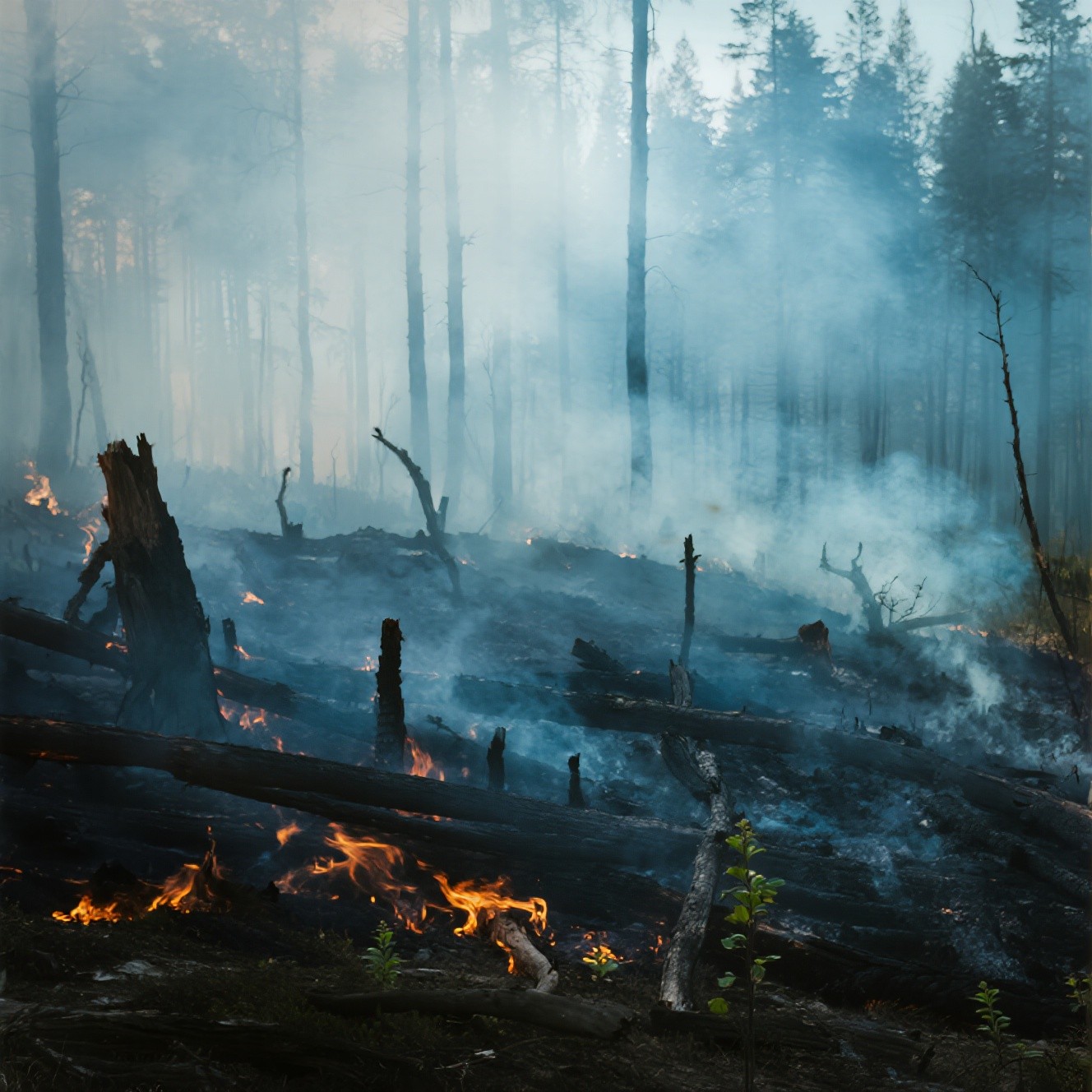Free Forest Fire Aftermath Image - Wildfire, Forest, Smoke | Download ...