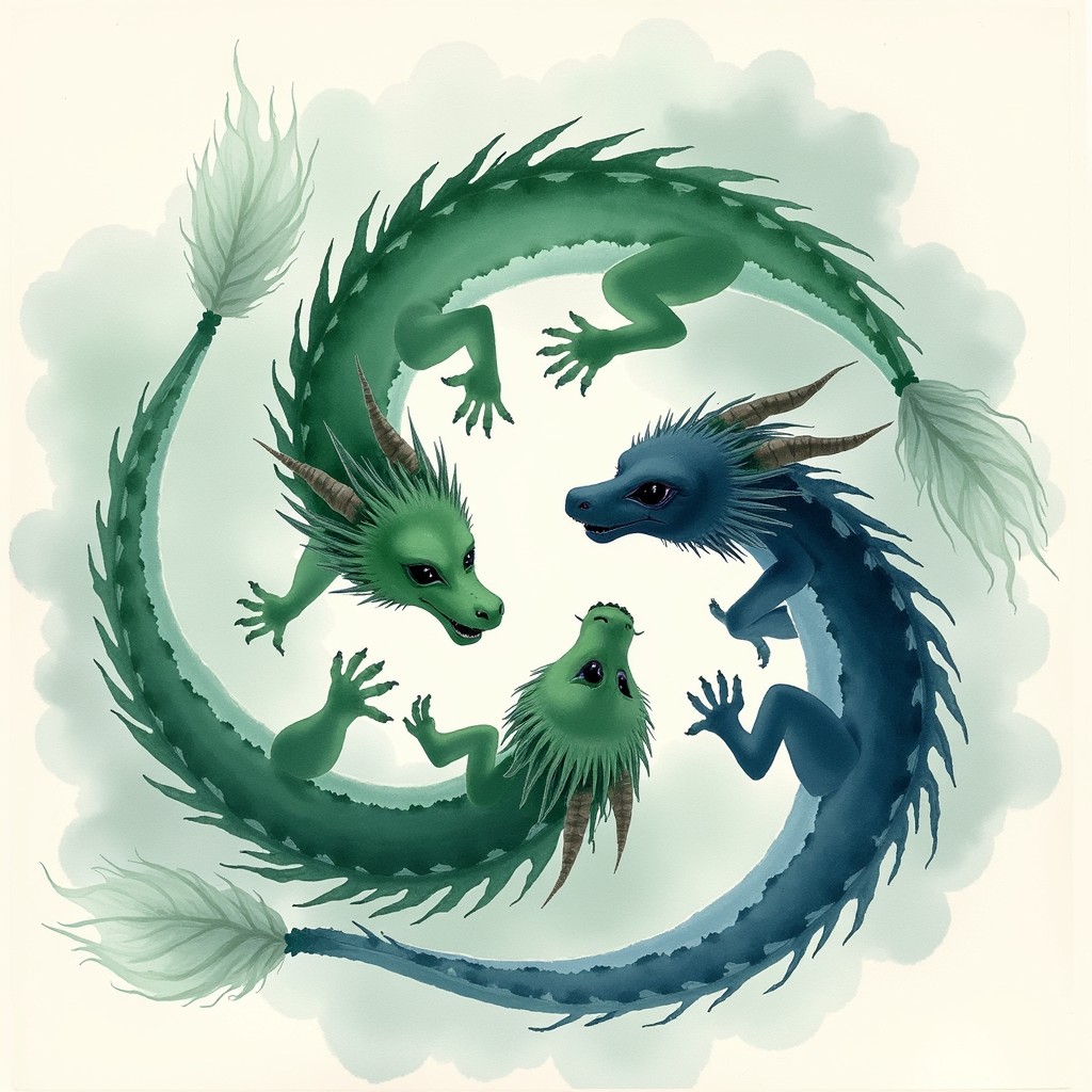 Free Ethereal Dragon Trinity Image - Dragons, Watercolor, Ethereal ...