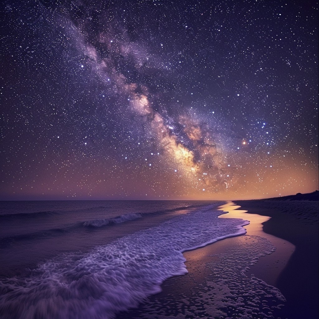 Free Starry Night Beach Image - Starry, Night, Beach | Download at ...