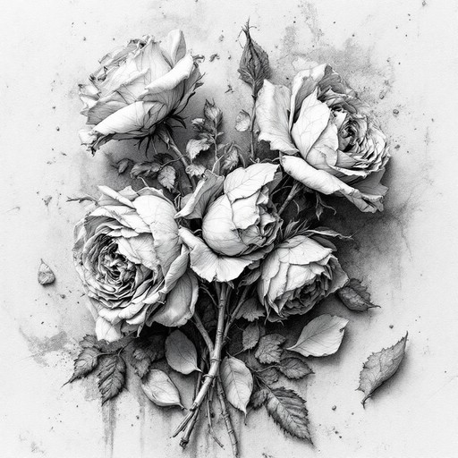 Free Fading Floral Beauty Image - Roses, Sketch, Graphite | Download at ...