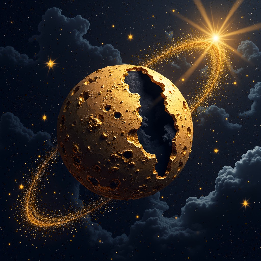 Free Fractured Golden Planet Image - Planet, Cosmic, Gold | Download at ...