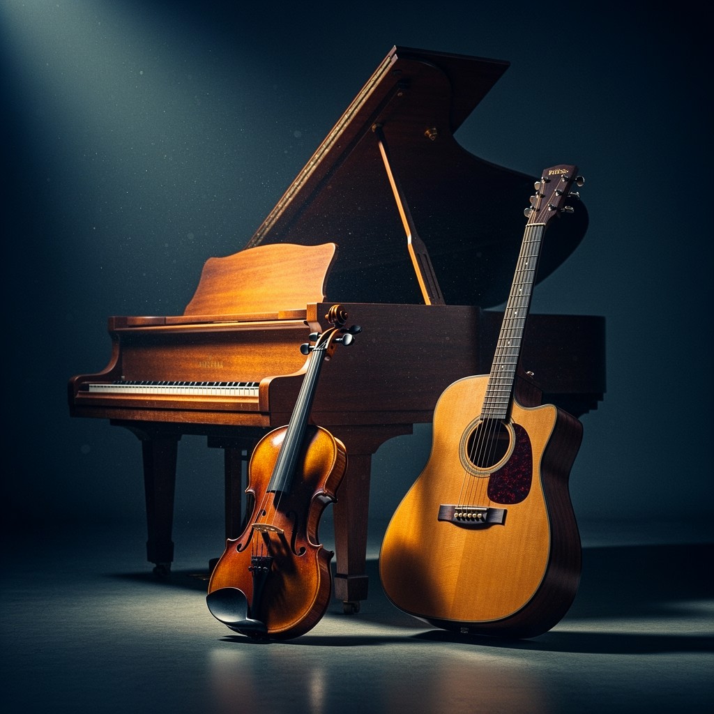 Free Musical Instruments Trio Image - Piano, Violin, Guitar | Download ...