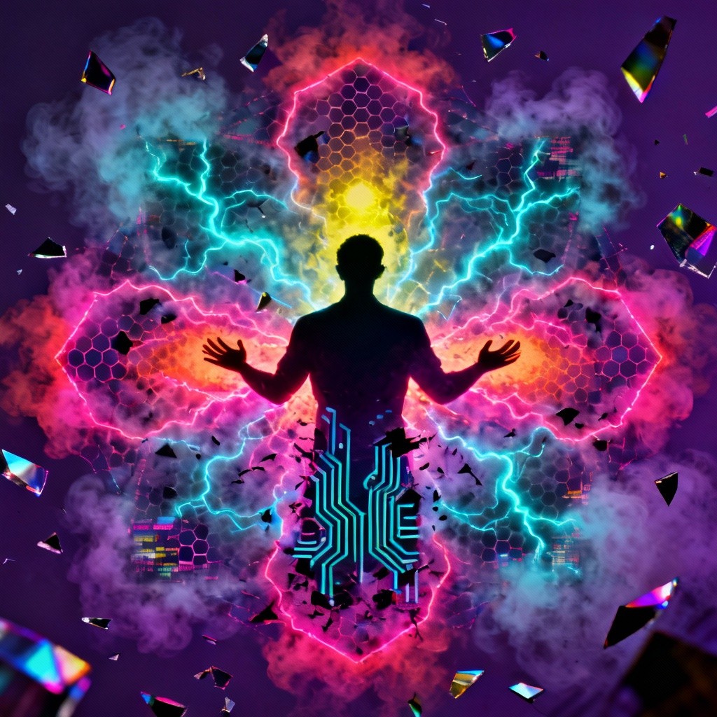 Free Digital Power Unleashed Image - Silhouette, Cyberpunk, Digital ...