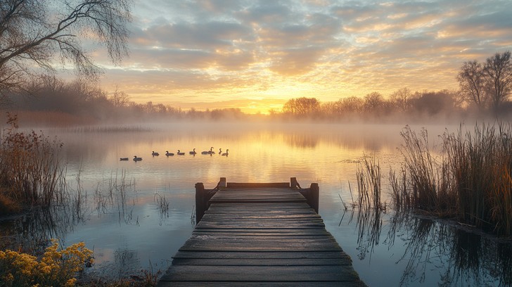 Free Misty Lake Sunrise Image - Misty, Lake, Sunrise | Download at ...