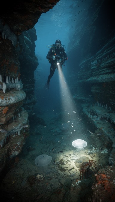 Free Deep Cave Exploration Image - Diving, Underwater, Cavern ...