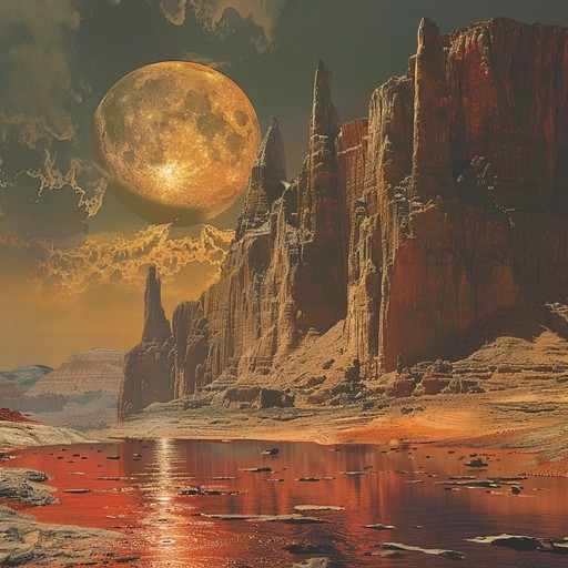 Free Mystical Lunar Landscape Image - Artwork, Moon, Landscape ...