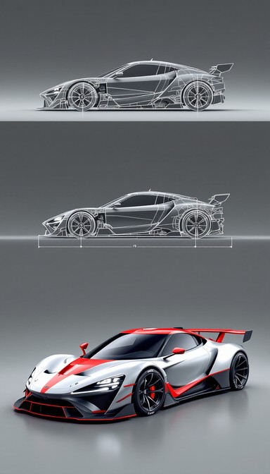 Free Neon Car Blueprint Image - Wireframe, Sports, Car | Download at ...