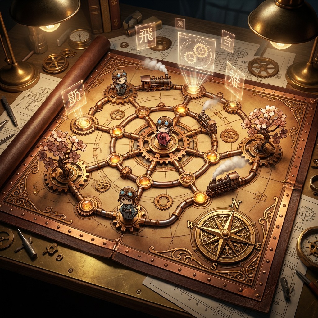 Steampunk Racing Map Free Steampunk Journey Map Image - Steampunk, Anime, Roadmap | Download ...