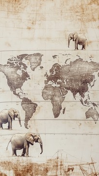 Free Elephant World Map Image - Elephants, Map, World | Download at ...