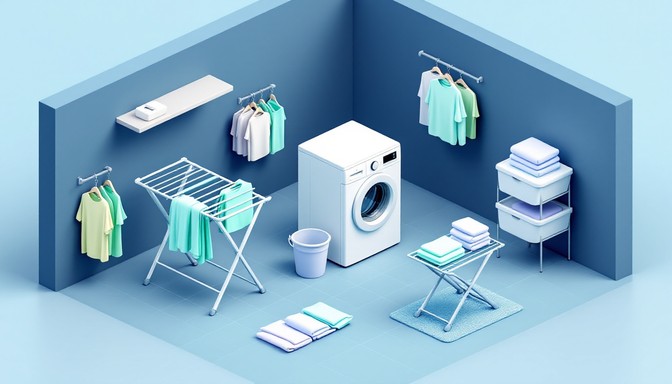 Laundry Workflow Free Laundry Cycle Workflow Image - Laundry, Washing, Isometric ...