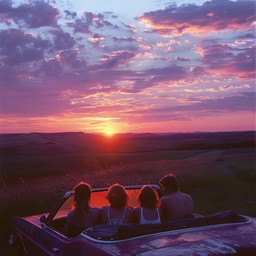 Free Sunset Road Trip Image - Sunset, Friends, Car | Download at StockCake