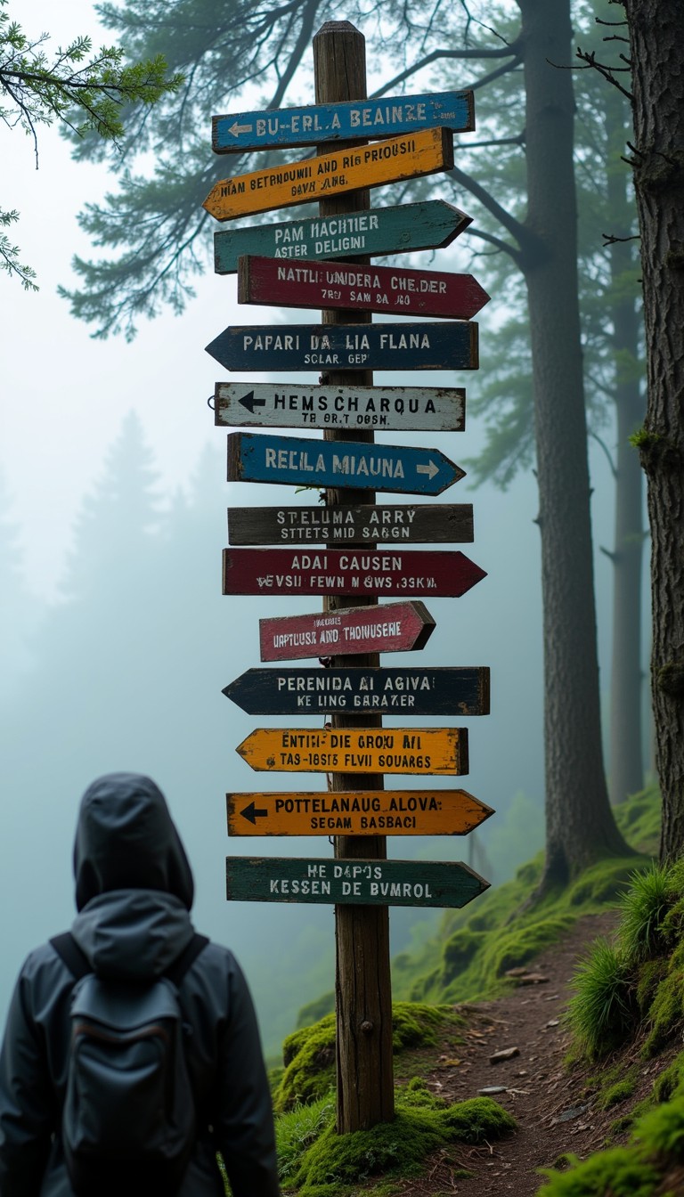 Free Crossroads of adventure Image - Hiking, Forest, Signpost ...