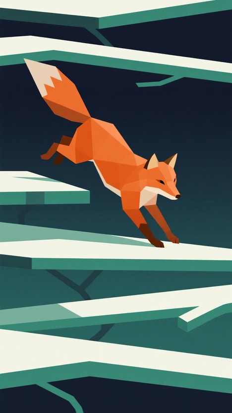 Free Geometric Fox Sitting Image | Download at StockCake