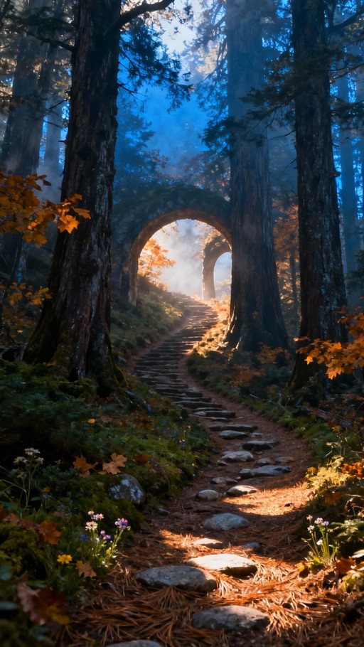 Free Enchanted Forest Gateway Photo - Forest, Archway, Path | Download ...