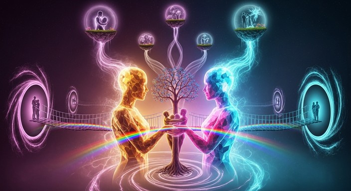 Transcending Floating Free Transcendent Love Connection Image - Ethereal, Cosmic, Love ...