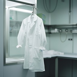 Free Lab Coat Hanging Image - Lab, Coat, White | Download at StockCake