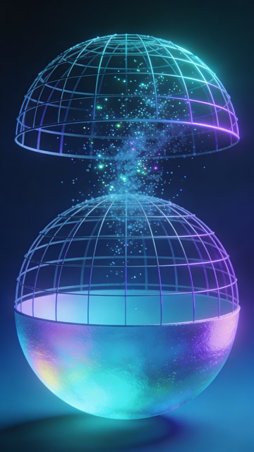 Free Digital Sphere Transformation Image - Sphere, Holographic ...