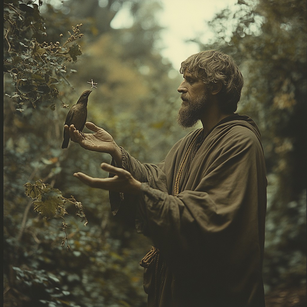 Free Man with bird Image - Forest, Man, Bird | Download at StockCake