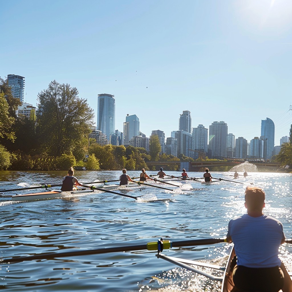 Free Rowers in Action Image - Rowing, Coach, River | Download at StockCake