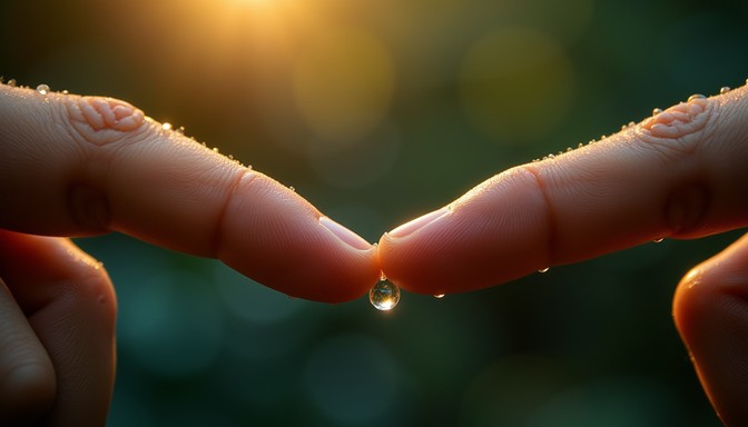 Scintillating Touch Free Touch of Wisdom Image - Hands, Droplet, Connection | Download at ...
