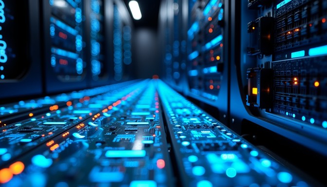 Free Glowing Tech Core Image - Datacenter, Servers, Technology ...
