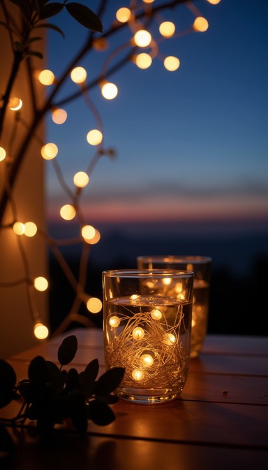 String Reflecting Light Free Twilight String Lights Image - Watercolor, Lights, Fairy ...