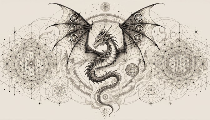 Free Geometric Dragon Tattoo Image - Dragon, Tattoo, Geometric ...
