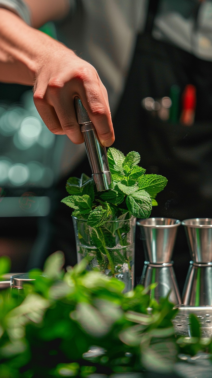 Free Muddling Fresh Mint Image - Mint, Muddling, Bartender | Download ...
