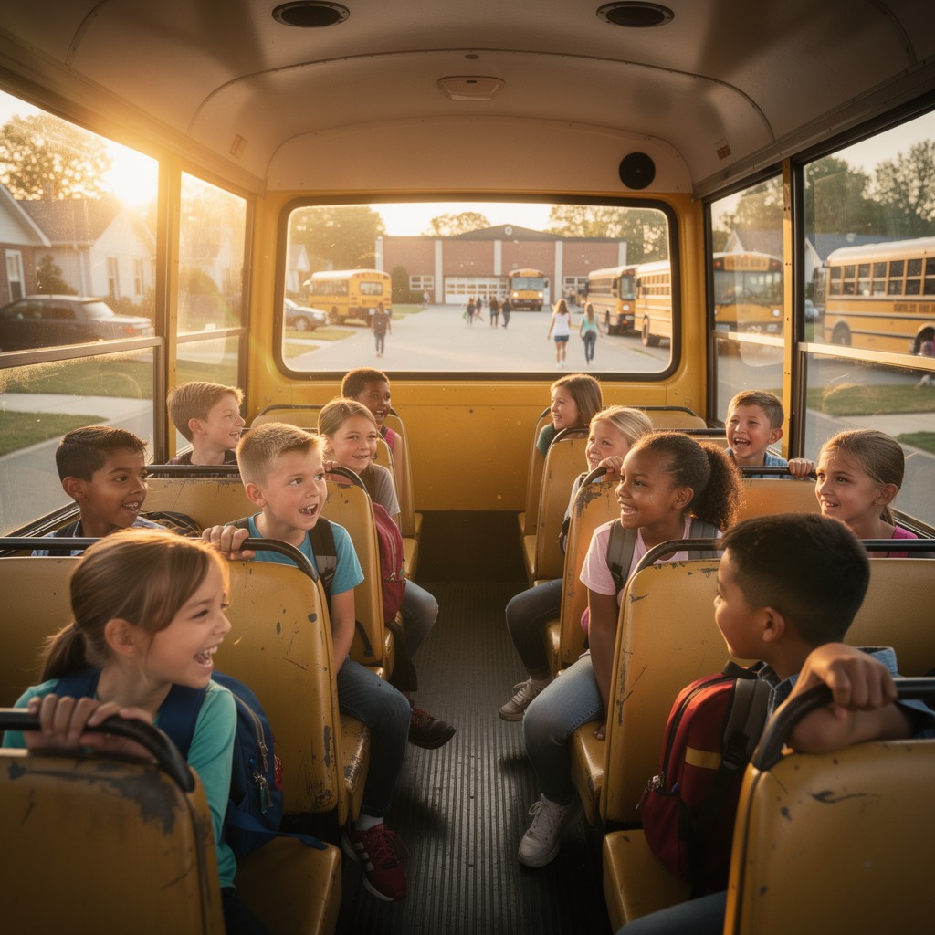 Free Morning Bus Journey Image - Children, School, Bus | Download at ...