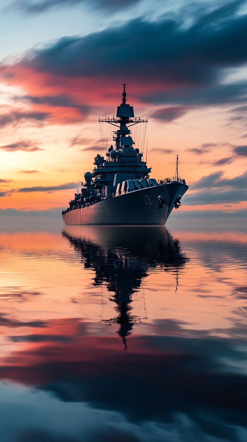Free Sunset Naval Reflection Image - Sunset, Naval, Ship | Download at ...