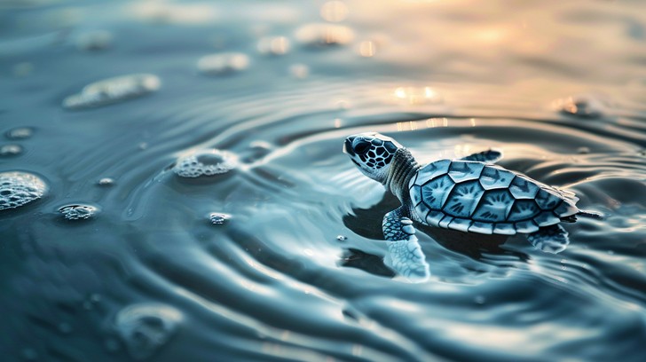 Turtle Ripples Free Turtle at Dawn Image - Turtle, Ocean, Dawn | Download at StockCake