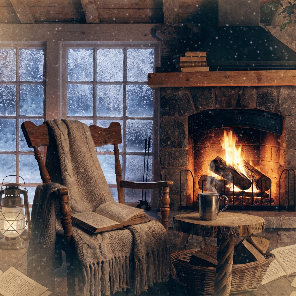 Fireside Rocking Chair Reading Free Fireside Reading Nook Image - Fireplace, Cabin, Cozy | Download at ...