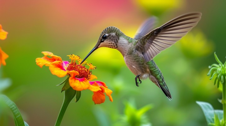 Free Hummingbird Nectar Feast Image | Download at StockCake