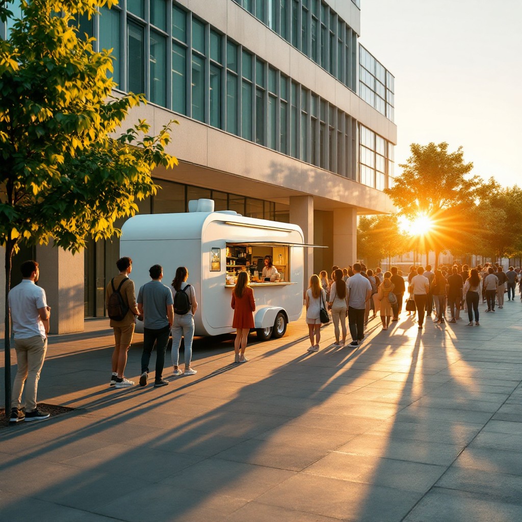 Order Food Queue Free Sunset Food Queue Image - Foodtruck, Sunset, Urban | Download at ...