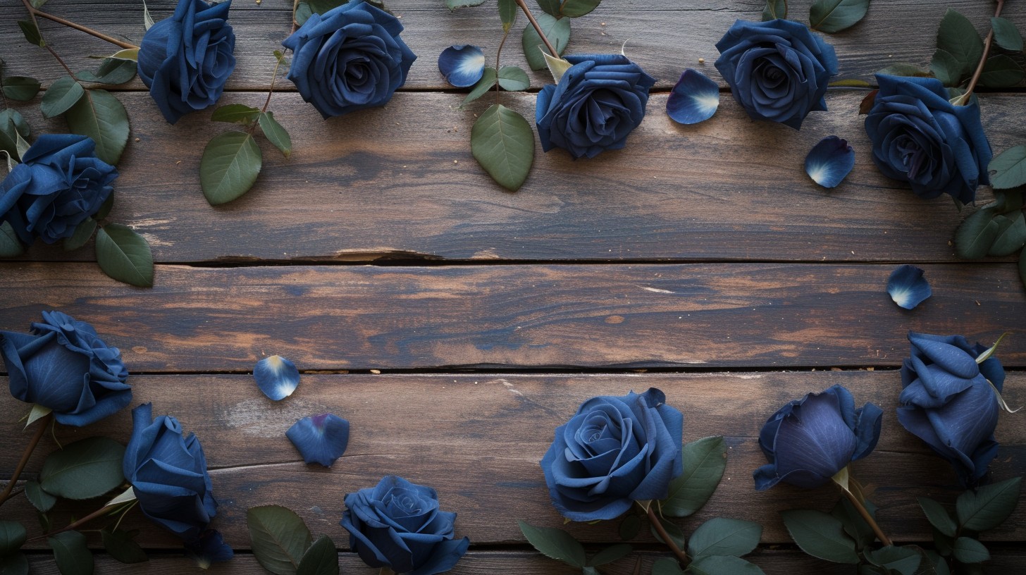 Free Elegant Blue Roses Image - Blue, Roses, Wooden | Download at StockCake