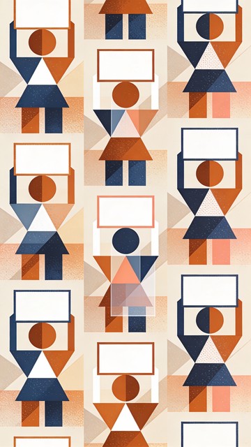 Free Geometric People Pattern Image - Geometric, Pattern, Abstract ...