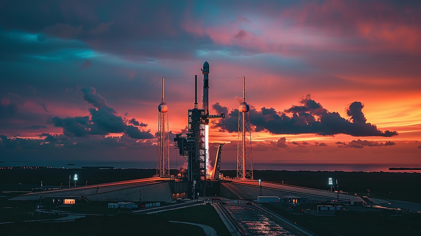 Free Rocket Launch Dusk Image - Rocket, Launchpad, Sunset | Download at ...
