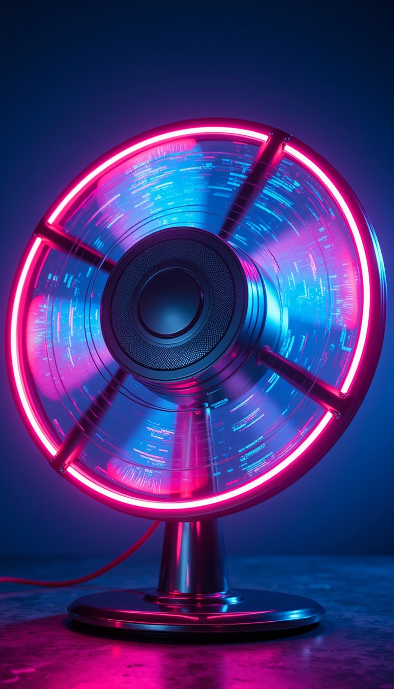 Free Neon Fan Vortex Image - Neon, Cyberpunk, Fan | Download at StockCake