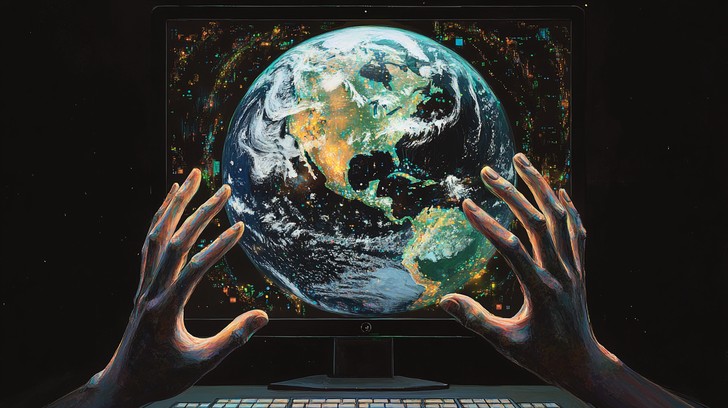 Virtual Environment Earth Free Earth virtual reality Image - Earth, Hands, Digital | Download at ...