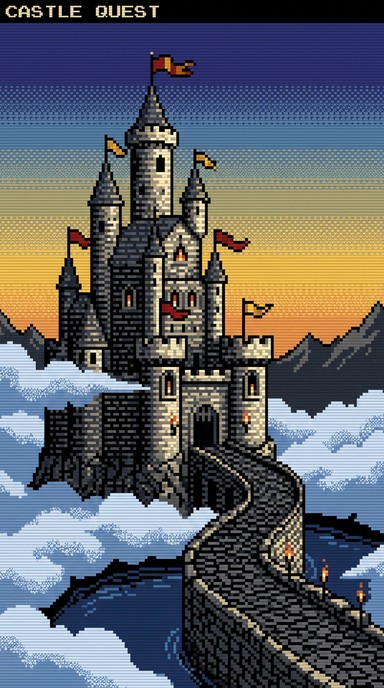 Free Pixelated Castle Fortress Image - Castle, Medieval, Pixel ...