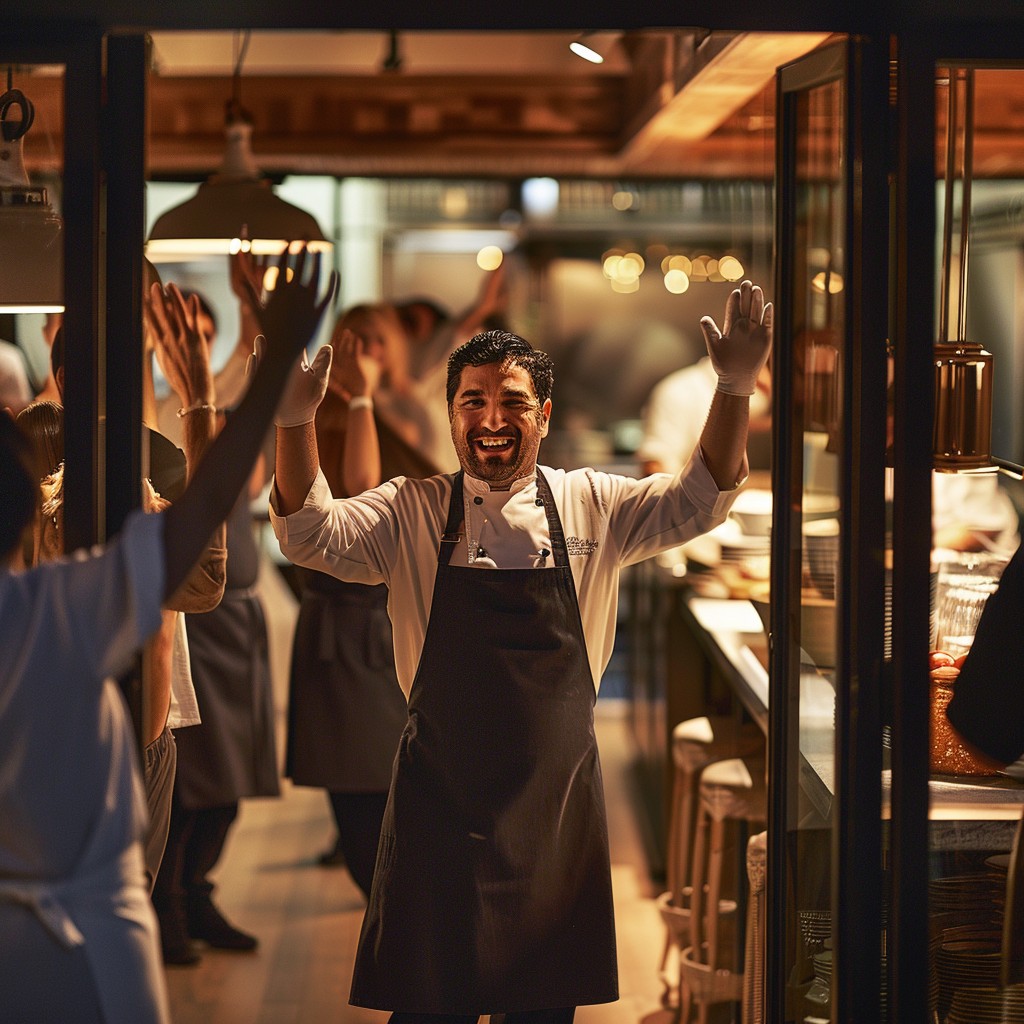 Chef Celebrating Free Joyful Chef Celebrating Image - Chef, Celebration, Kitchen ...
