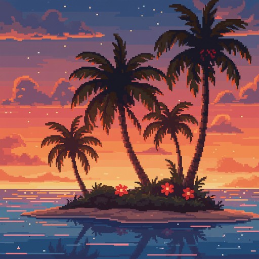 Free Sunset Island Silhouettes Image - Tropical, Island, Pixel ...