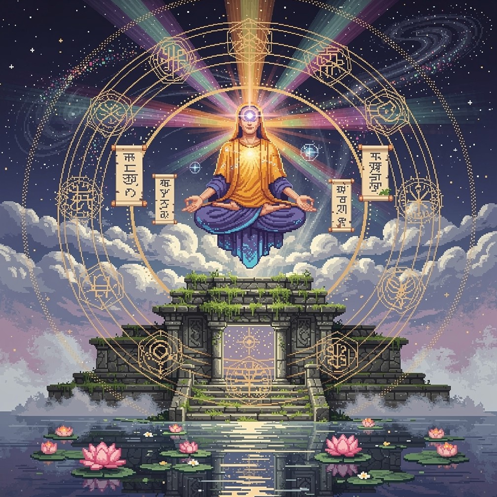 開運アート新春セール☆スピリチュアル『パラレルワールド』並行世界接続瞑想絵画 宇宙の瞑想による次元上昇の画像をダウンロード - 瞑想