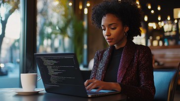 Free Focused coding session Image - Woman, Laptop, Coding | Download at ...