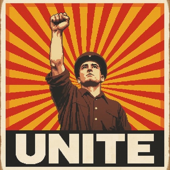 Free Revolutionary Pixel Propaganda Image - Propaganda, Pixel, Worker ...