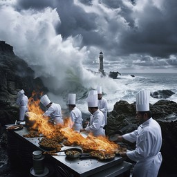 Free Dramatic Cooking Scene Image - Chefs, Cooking, Lighthouse ...